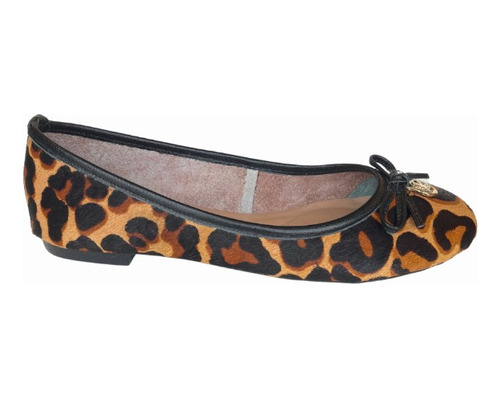 Sapatilha Animal Print Em Couro - 07621