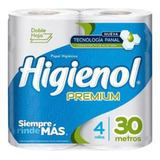Papel Higiénico Premium Higienol 4x30 Mt X4