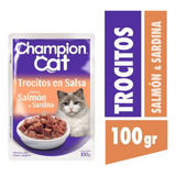 Sachet Champion Cat Trocitos Atun Salmon 24 Und