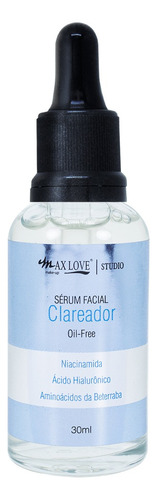 Max Love Sérum Hidratação Facial Clareador Nutre Oil Free Tipo De Pele Normal