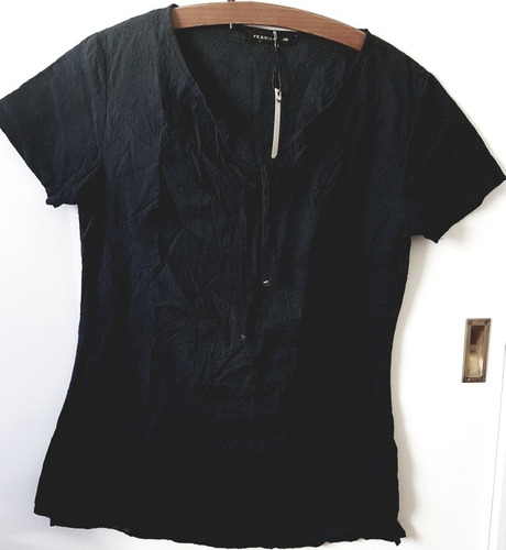 Blusa : Algodón Negro,bordada