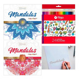 Combo 2 Libros Mandalas Antestres + 24 Lapices Color Filgo 