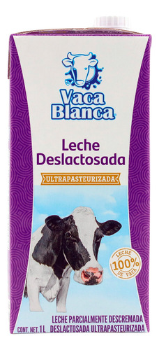 Leche Vaca Blanca Deslactosada, 1 Litro