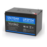 Voniko Bateria De Litio Lifepo4 De 12 V 12 Ah, Mas De 2000 C