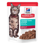 Alimento Hill's Science Diet Comida Para Gato Hill's Science Diet  Envase De 1.8 Kg Para Gato Adulto Sabor Atún En Sobre De 2.8oz