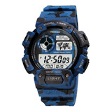 Reloj Tressa Digital Doble Hora Sumergible Camuflado Gtia.