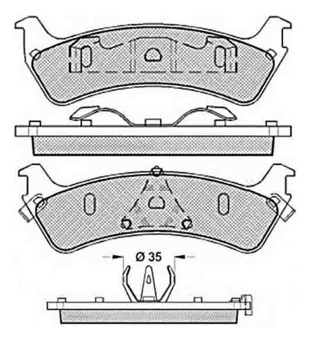 Pastillas Freno Para Ford Explorer 95/96 Trasera Marca Premi Foto 2