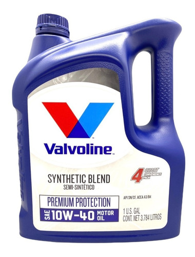 Aceite Semisintetico 10w40 Valvoline + Regalo Nafta Diesel