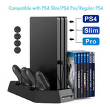 Ps4/slim/pro Base Enfriadora Vertical Porta Juegos Carga Kjh