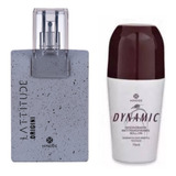 Kit Perfume Masculino Latitude Origini. Desodorante Roll On.
