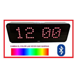 Reloj Digital Leds De Colores Cronómetro, Alarma, Moderno
