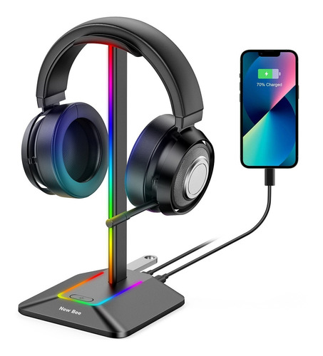 Base Soporte Audífonos Link Dream Headset Rgb Led Usb