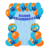 Set Decoración Globlos Blippi Cumpleaños