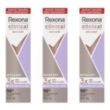 Rexona Clinical Extra Dry 96hs Pack X3u
