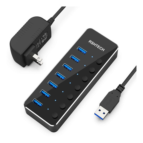 Rshtech Usb 3.0 Hub Expansor De Concentrador Usb Alimentado