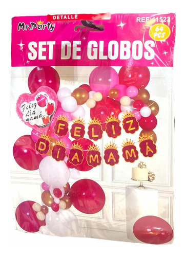 Set 64pcs De Globos Día De Las Madres Guirnalda Decoración