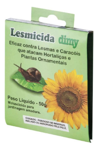 Lesmicida Dimy Contra Lesmas Caramujos - Horta E Jardim 50g