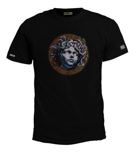 Camiseta Estampada Medusa Griega Estatua Serpientes Inp Bto 