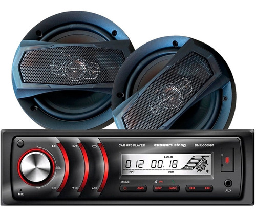 Combo Audio Car Estéreo Bluetooth + Parlantes 6 PuLG Xline P