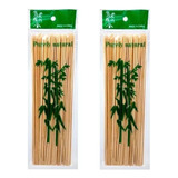 2 Bolsas Palos Palillos Brochetas Bambú 30 Cm 90 A 100 Pzas