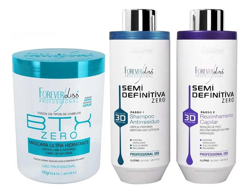 Kit Botox Capilar E Progressiva Forever Liss Zero Salão