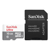 Cartão Memória Sandisk 16gb Micro Sdhc Classe 10 Ultra