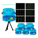 5pz Proyector Laser Luz Led Audioritmico Color Figuras + Tri