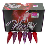 Colección De Acrílicos Vino Fantasy Nails 6 Pzas.