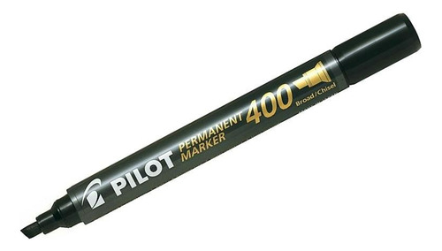Plumon Permanente Pilot Sca 400 Punta Biselada 12 Unidades Color Negro