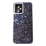 Carcasa Para Motorola G54 Brillo Glitter Con Pop Socket 