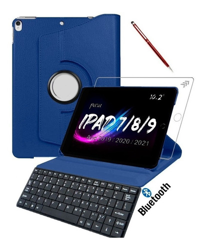 Capa P/ iPad 9 Geração 10.2  Teclado Pelicula