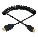 Qaoquda 8k Mini Hdmi Cable En Espiral, 48 Gbps De Velocidad 