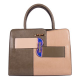 Bolsa De Mano Nicole Lee Con Cortes Asimetricos Ss22 Color Olivo