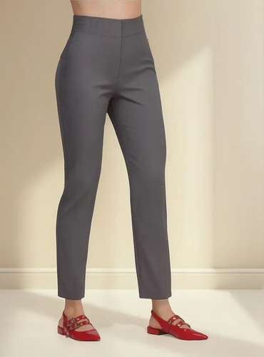 Pantalon Dama Vestir Gris Corte Slim 915-20 Cklass