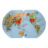 Rompecabezas De Mapamundi Mapa Mundial De Juguete De Dibujos