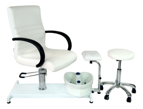 Set De Pedicure Con Silla Hidráulica Y Banco Neumatico