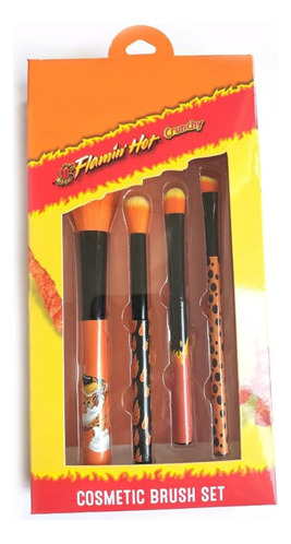 4 Brochas De Maquillaje, Cheetos Flaming Hot X Taste Beauty
