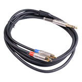 Cable De Audio Rca A 1/4, 6,35 Mm Trs Macho A Dual Rca Audio