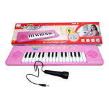 Teclado Piano Infantil - Musical Resistente 37 Teclas Cor Preto