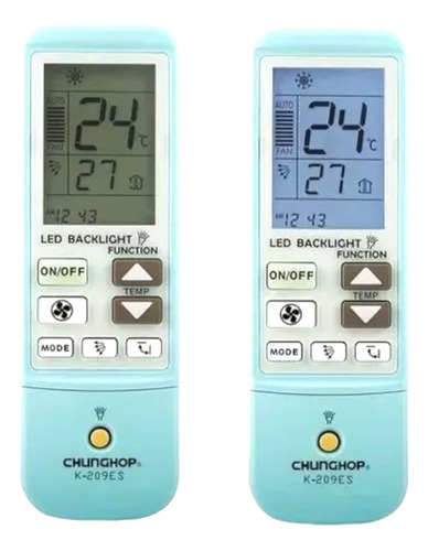 Control Remoto Clima Aire Acondicionado Universal Mod K209es