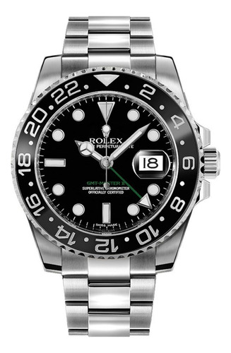 Relógio Rolex Super Eta 3186 Suiça Gmt Master 2 Preto