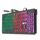 Teclado Com Teclas Redonda Led Rgb Silencioso Knup Kp-2059