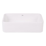 Bacha Baño Roca Lea Rectangular 45x30x13 Cm De Apoyo Blanca