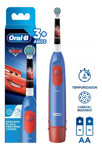 Cepillo Dental Electrico Oral B Kids Cars +3 Años A Pila