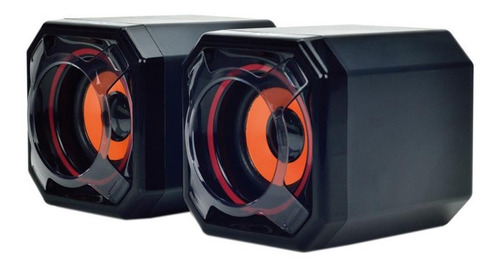 Bocinas Multimedia Rx200 Usb/3.5mm Control De Volumen 3w Color Negro