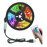 Cintas Luz Led, 5 Mts, Gamer, Infrarrojo, Usb, Control, Rgb 