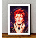 Cuadro 33x48 Poster Enmarcado David Bowie Rock Psicodelico