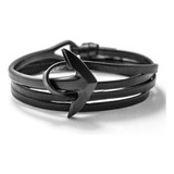 Pulsera Hombre Pulsera Cuero Genuino Brazalete Hombre Ancla