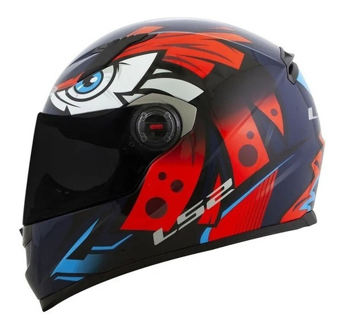 Capacete Moto Fechado Ls2 Ff358 Tribal Laranja