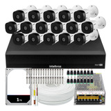 Kit Intelbras 16 Câmeras Vhl 1120 20m Dvr De 16 Canais 1 Tb